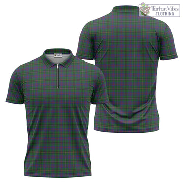 Tartan Vibes Clothing Wood Tartan Zipper Polo Shirt
