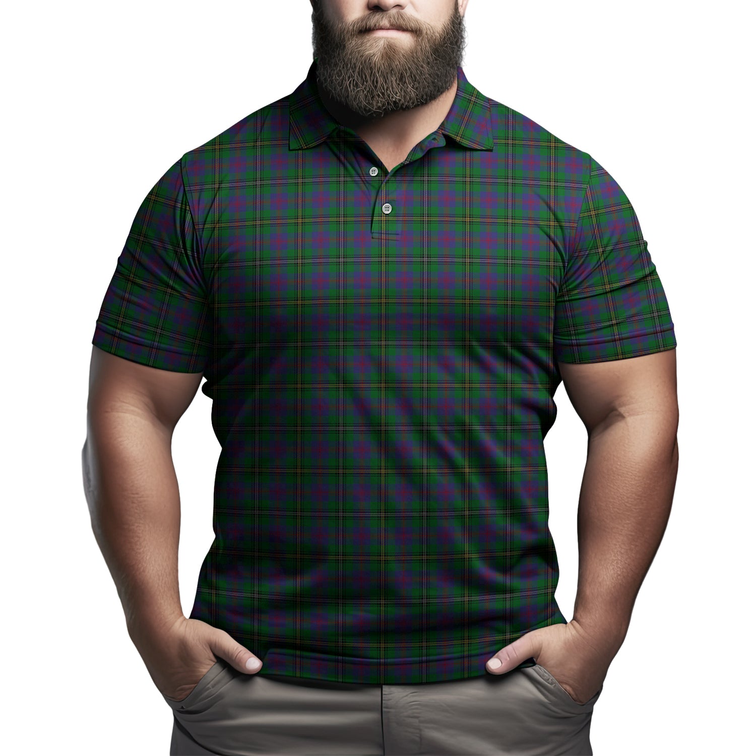 Wood Tartan Mens Polo Shirt Kid - Tartan Vibes Clothing