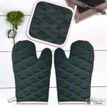 Wood Tartan Combo Oven Mitt & Pot-Holder Combo 1 Oven Mitt & 1 Pot-Holder White - Tartan Vibes Clothing