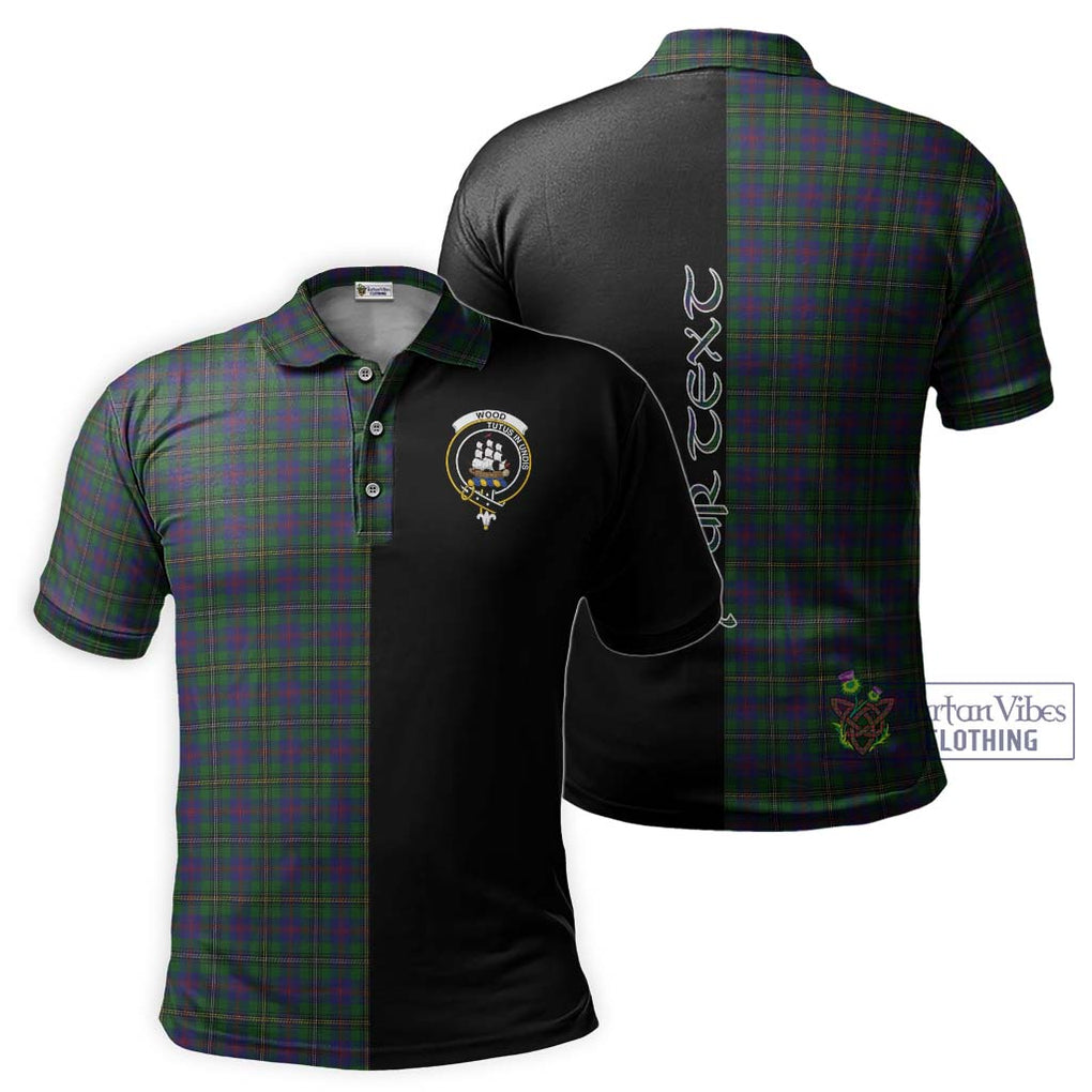 Wood Tartan Polo Shirt with Family Crest and Half Of Me Style Kid - Tartanvibesclothing Shop