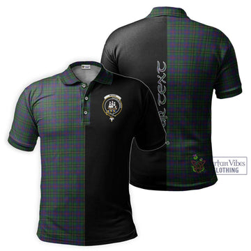 Wood Tartan Polo Shirt with Family Crest and Half Of Me Style
