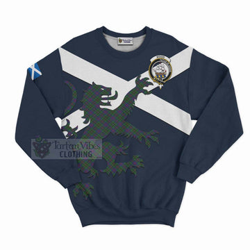 Tartan Vibes Clothing Wood Tartan Lion Rampant Sweatshirt – Proudly Display Your Heritage with Alba Gu Brath and Clan Name