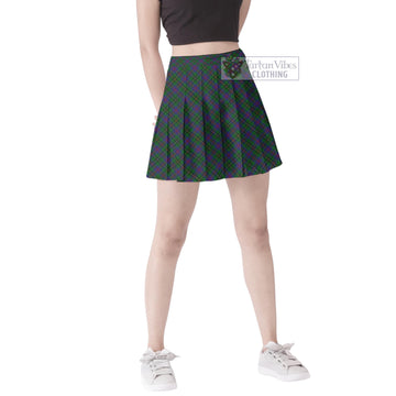 Wood Tartan Women's Plated Mini Skirt