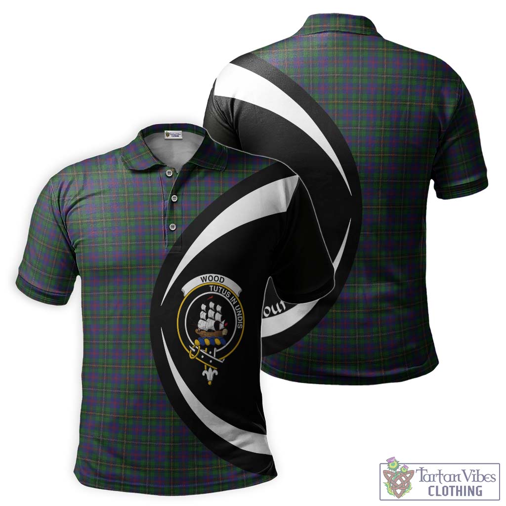 Wood Tartan Men's Polo Shirt with Family Crest Circle Style Kid - Tartan Vibes Clothing