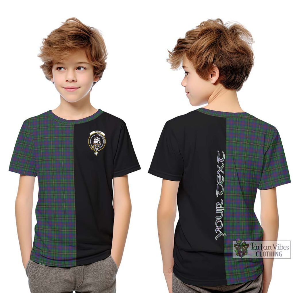 Wood Tartan Kid T-Shirt with Family Crest and Half Of Me Style Youth XL Size14 - Tartanvibesclothing Shop