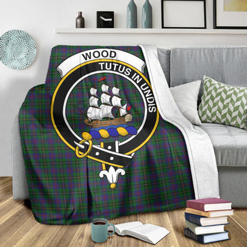 Wood Tartan Blanket with Family Crest