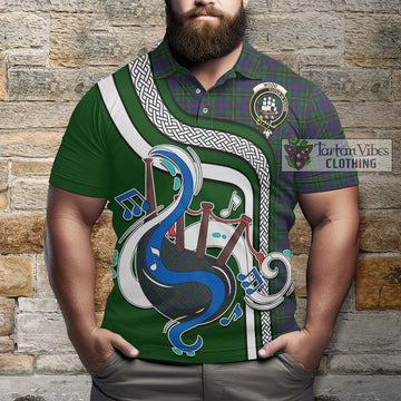 Wood Tartan Polo Shirt with Epic Bagpipe Style
