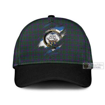 Wood Tartan Classic Cap with Family Crest In Me Style
