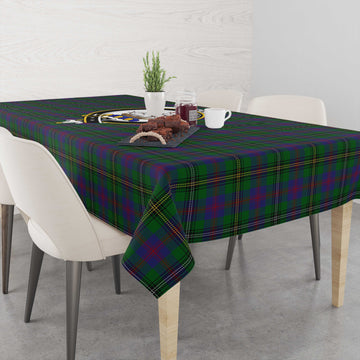 Wood Tatan Tablecloth with Family Crest