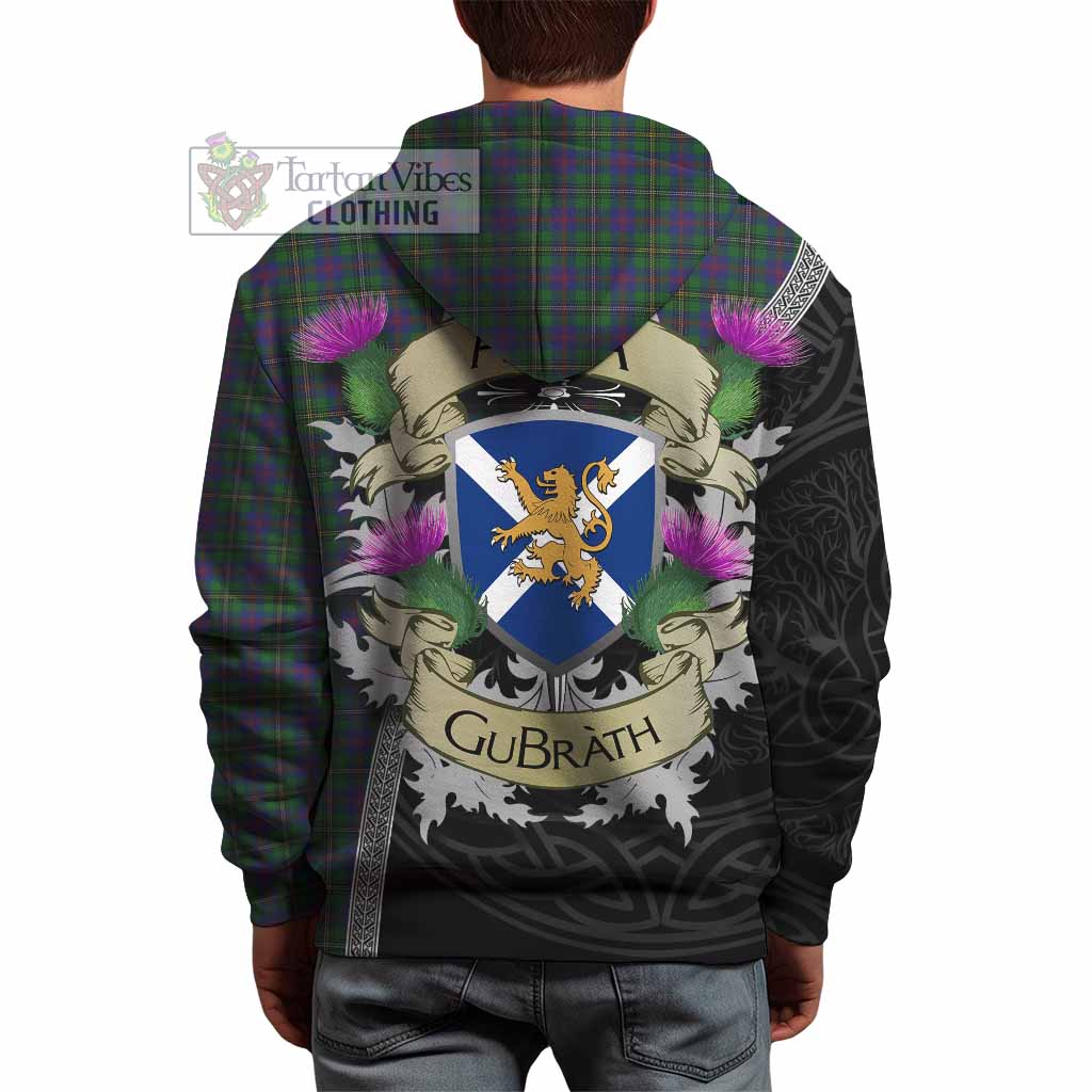 Tartan Vibes Clothing Wood Tartan Family Crest Hoodie Lion Rampant Royal Thistle Shield Celtic Inspired