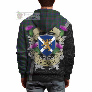 Tartan Vibes Clothing Wood Tartan Family Crest Hoodie Lion Rampant Royal Thistle Shield Celtic Inspired