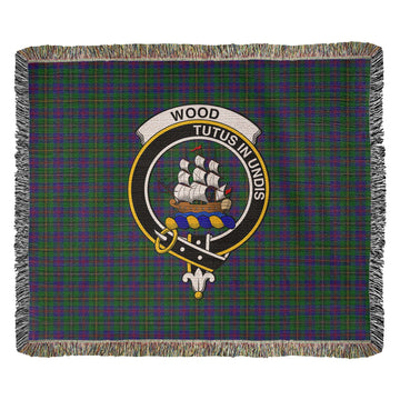 Wood Tartan Woven Blanket with Family Crest