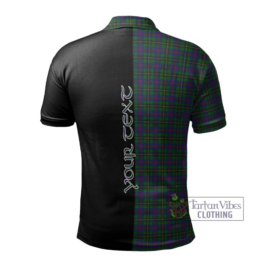 Wood Tartan Polo Shirt with Family Crest and Half Of Me Style - Tartanvibesclothing Shop