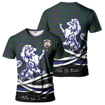 Wood Tartan T-Shirt with Alba Gu Brath Regal Lion Emblem