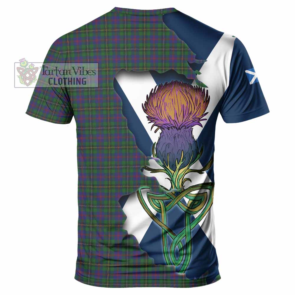 Tartan Vibes Clothing Wood Tartan Family Crest T-Shirt Scottish Thistle Celtic Inspired
