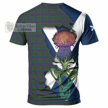 Tartan Vibes Clothing Wood Tartan Family Crest T-Shirt Scottish Thistle Celtic Inspired