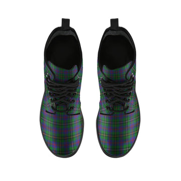 Wood Tartan Leather Boots