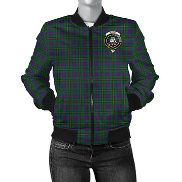 Wood Tartan Bomber Jacket with Family Crest