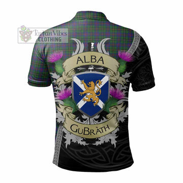 Wood Tartan Family Crest Polo Shirt Lion Rampant Royal Thistle Shield Celtic Inspired