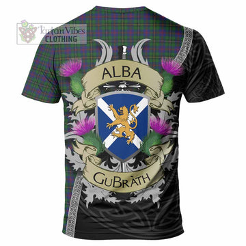 Tartan Vibes Clothing Wood Tartan Family Crest T-Shirt Lion Rampant Royal Thistle Shield Celtic Inspired