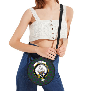 Wood Tartan Round Satchel Bags with Family Crest
