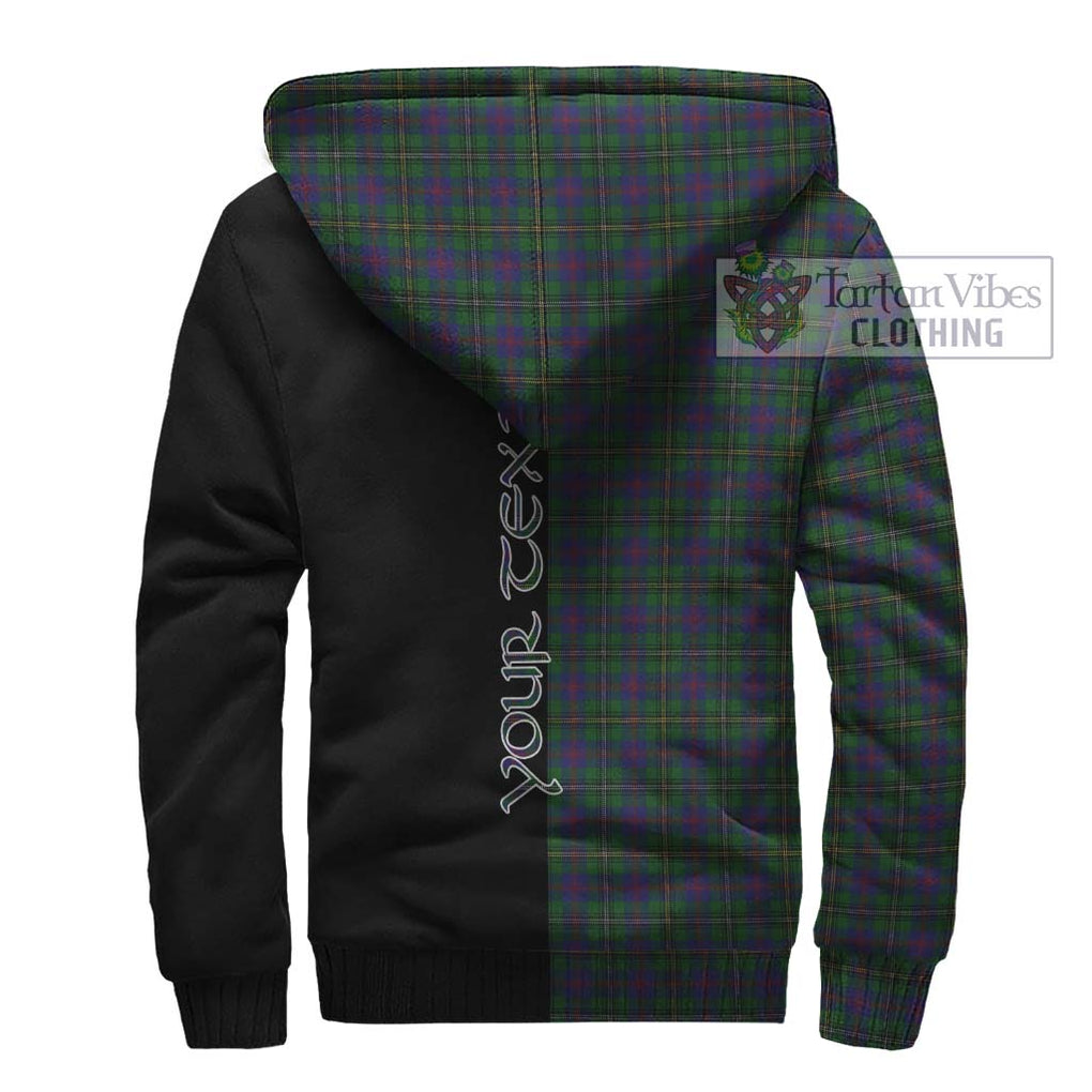 Wood Tartan Sherpa Hoodie with Family Crest and Half Of Me Style - Tartanvibesclothing Shop