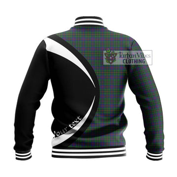 Wood Tartan Baseball Jacket with Family Crest Circle Style - Tartan Vibes Clothing