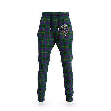 Wood Tartan Joggers Pants with Family Crest