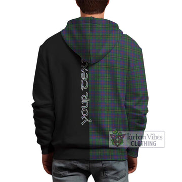 Wood Tartan Hoodie with Family Crest and Half Of Me Style - Tartanvibesclothing Shop