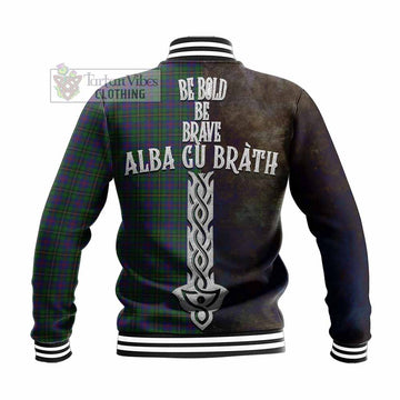 Wood Tartan Family Crest Baseball Jacket Alba Gu Brath Be Brave Lion Ancient Style