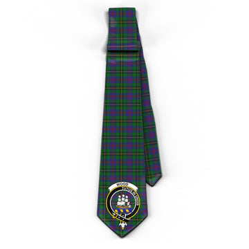 Wood Tartan Classic Necktie with Family Crest