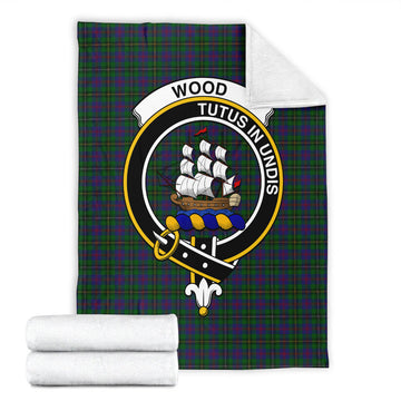 Wood Tartan Blanket with Family Crest