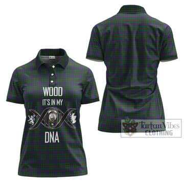 Wood Tartan Women's Polo Shirt with Family Crest DNA In Me Style - Tartanvibesclothing Shop