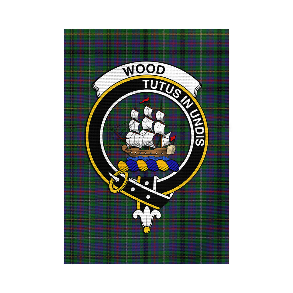 Wood Tartan Flag with Family Crest - Tartan Vibes Clothing