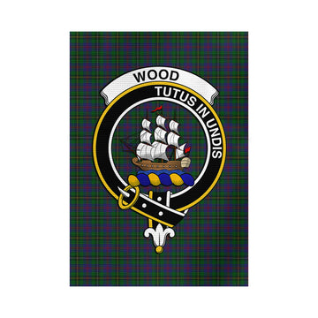 Wood Tartan Flag with Family Crest - Tartan Vibes Clothing