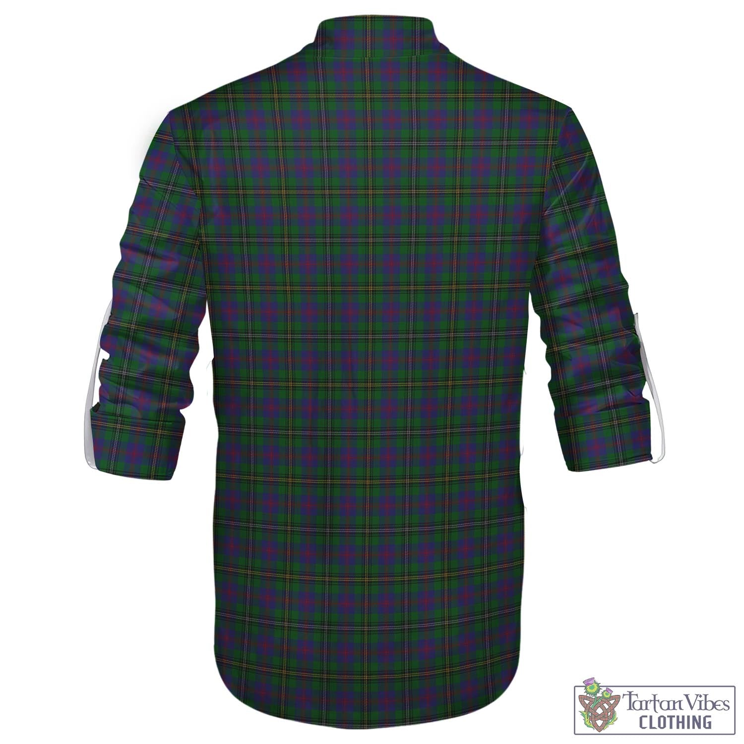Tartan Vibes Clothing Wood Tartan Men's Scottish Traditional Jacobite Ghillie Kilt Shirt