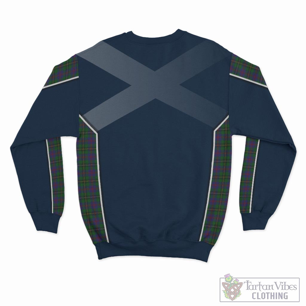 Tartan Vibes Clothing Wood Tartan Sweatshirt with Family Crest and Scottish Thistle Vibes Sport Style