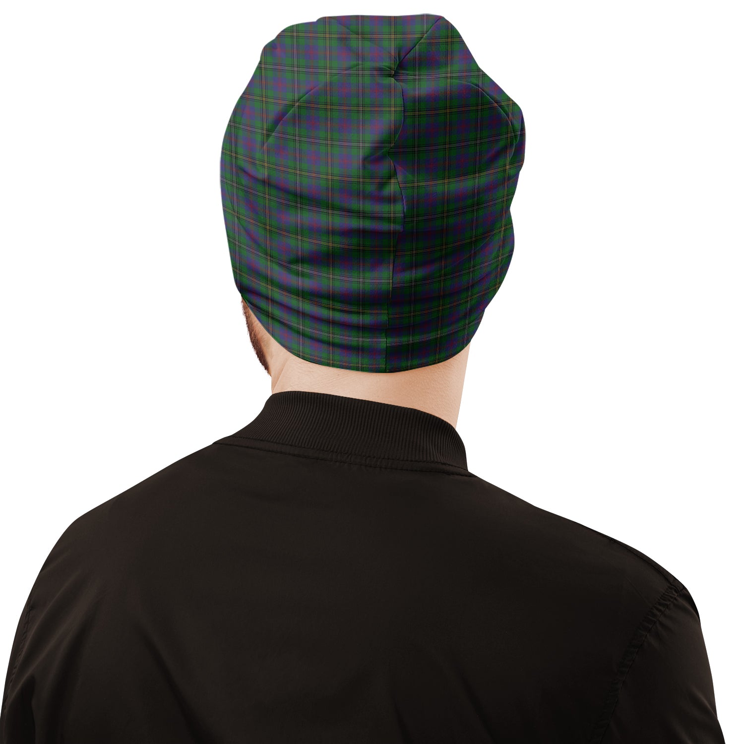 wood-tartan-beanies-hat-with-family-crest
