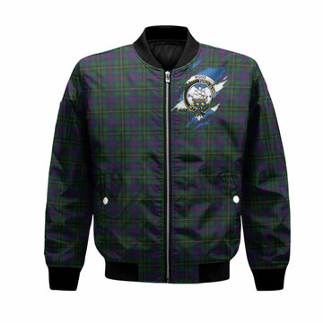 Wood Clan Crest In Me Tartan Bomber Jacket Scotland Flag Style