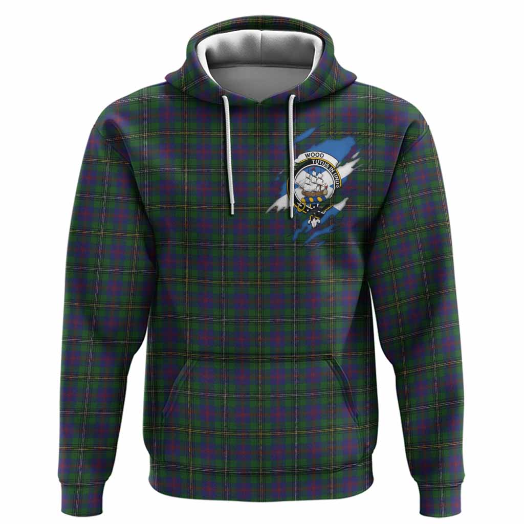 Wood Clan Crest In Me Tartan Hoodie Scotland Flag Style
