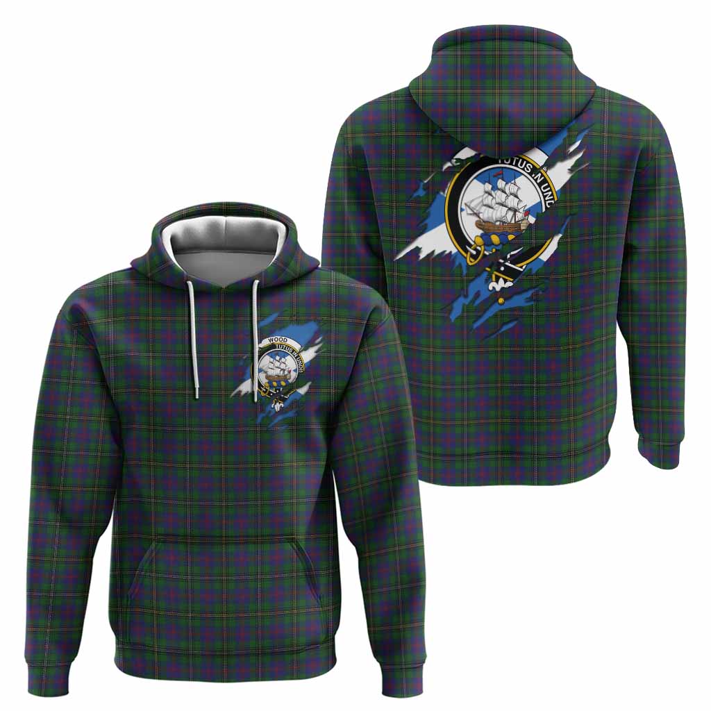 Wood Clan Crest In Me Tartan Hoodie Scotland Flag Style