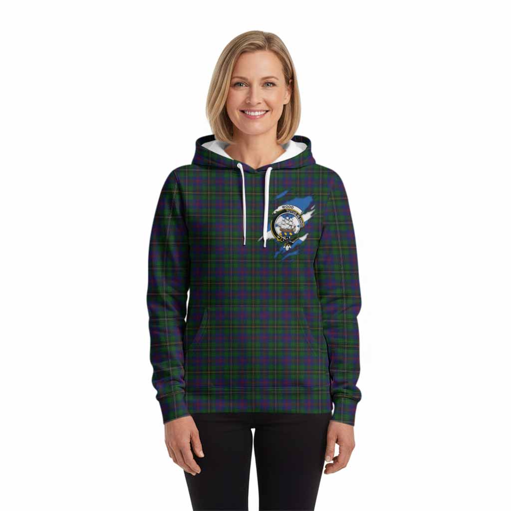 Wood Clan Crest In Me Tartan Hoodie Scotland Flag Style