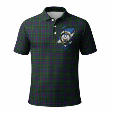 Wood Clan Crest In Me Tartan Polo Shirt Scotland Flag Style