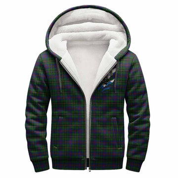 Wood Clan Crest In Me Tartan Sherpa Hoodie Scotland Flag Style