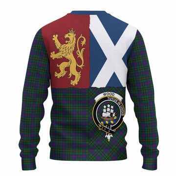 Wood Crest Tartan Knitted Sweater with Lion Rampant Saltire Style