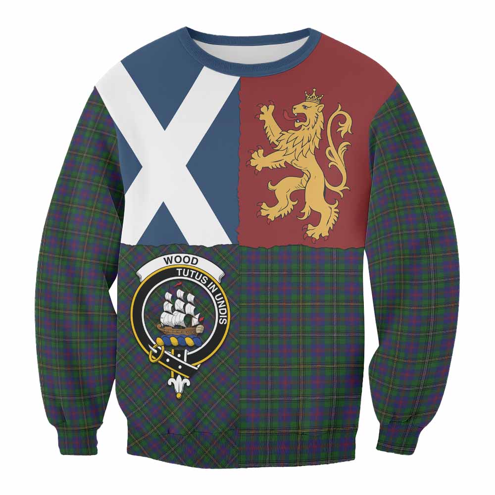 Wood Crest Tartan Sweatshirt with Lion Rampant Saltire Style