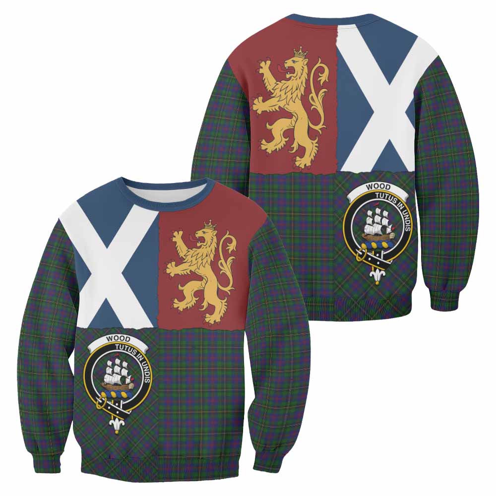Wood Crest Tartan Sweatshirt with Lion Rampant Saltire Style