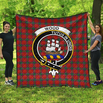 Wood Dress Tartan Quilt with Family Crest