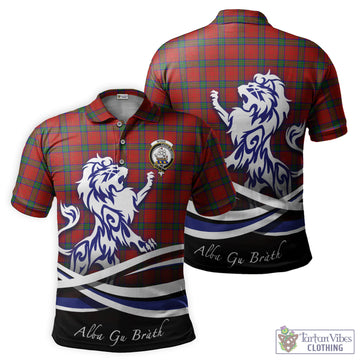 Wood Dress Tartan Polo Shirt with Alba Gu Brath Regal Lion Emblem
