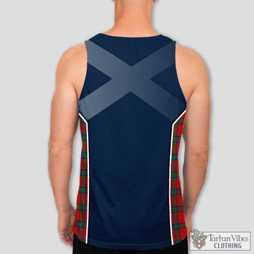 Wood Dress Tartan Men's Tanks Top with Family Crest and Scottish Thistle Vibes Sport Style
